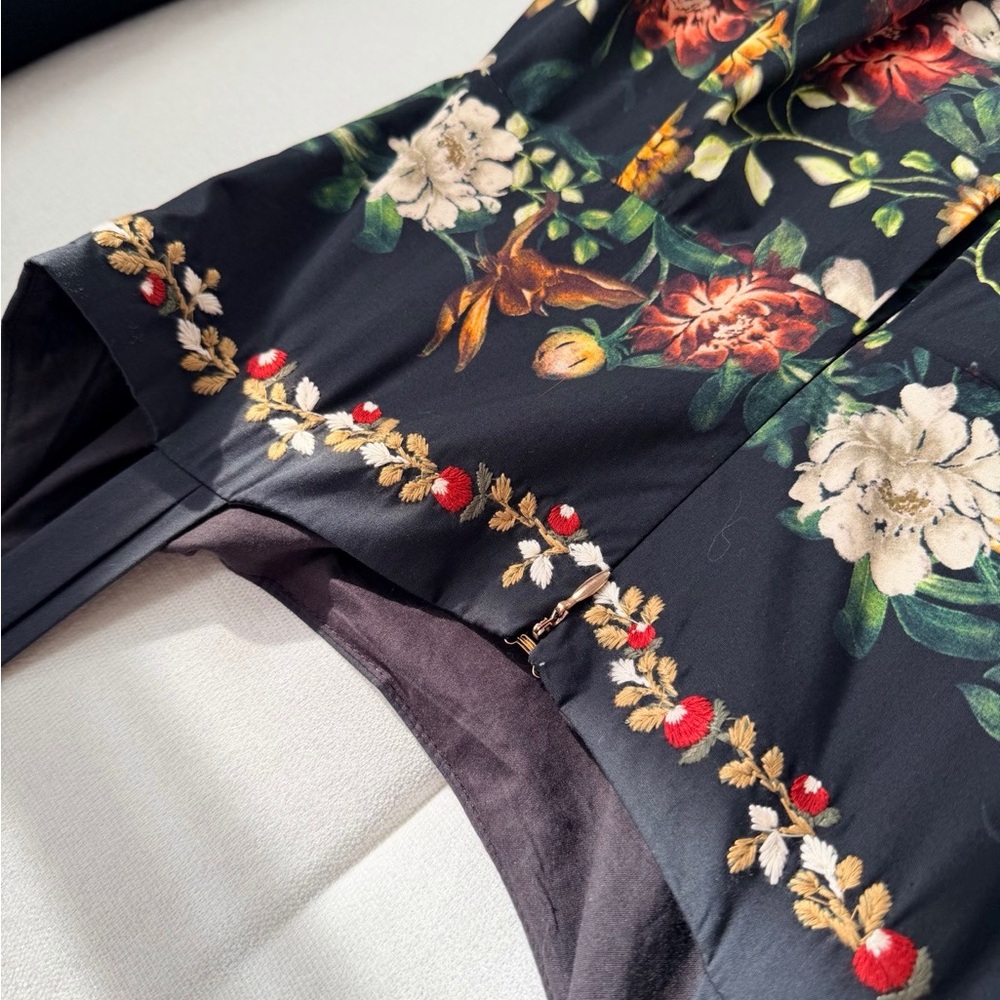 Agua by Agua Bendita Black Floral Midi Dress - Picture 3 of 9